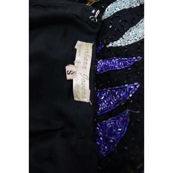 EXTRAORDINARY Vintage ART DECO Sequin Abstract Mini PARTY Dress Long Sleeve S - Picture 12 of 12